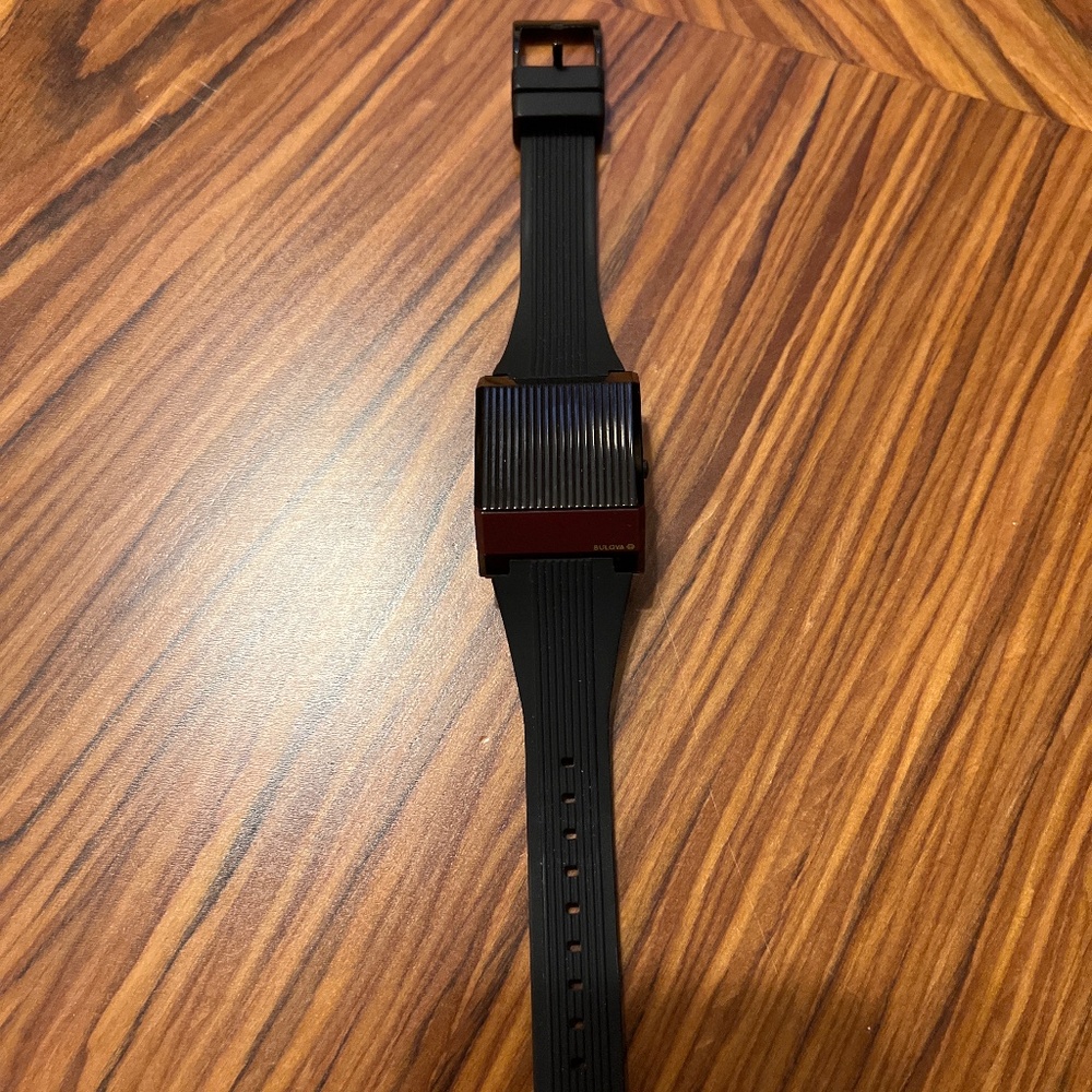 Bulova computron black rubber stratch